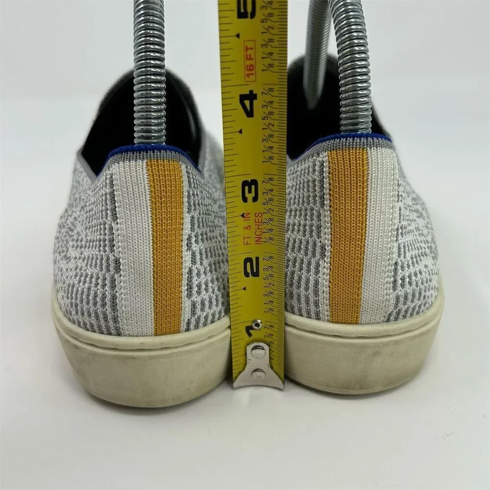 Rothy's Women's Casual Slip-On Sneakers Size 8 Opal Python Print Gray and White